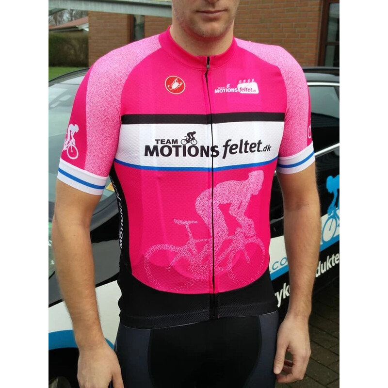 Team Motionsfeltet.dk Pink Jersey (Herremodel)